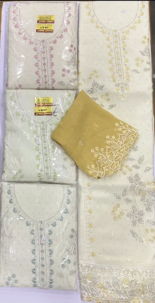 Chiffon with Heavy Embroidery Work (Unstitched)