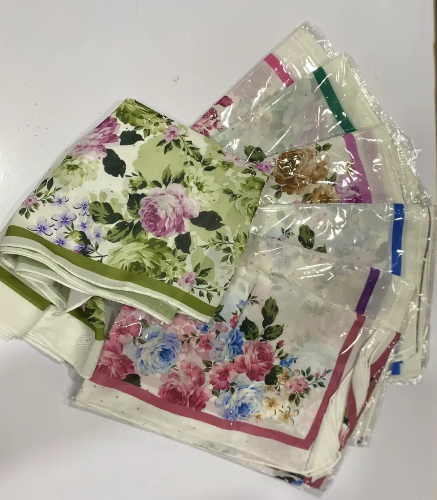 Printed Stole With Stone Work