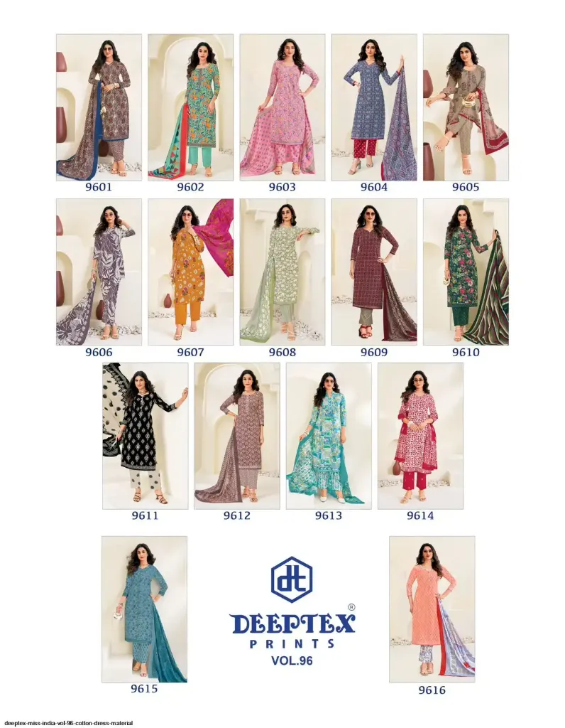 Deeptex Miss India Vol 96 - Cotton Suits