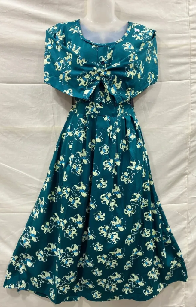 Simple Floral Umbrella Kurti