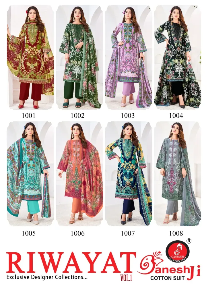 Ganesh Ji Riwayat Printed Cotton Suits
